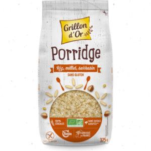 Porridge riz millet sarrasin sans gluten, Grillon d'Or, 375g