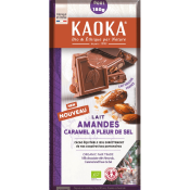 Chocolat au lait amande caramel fleur de sel, Kaoka, 180g*