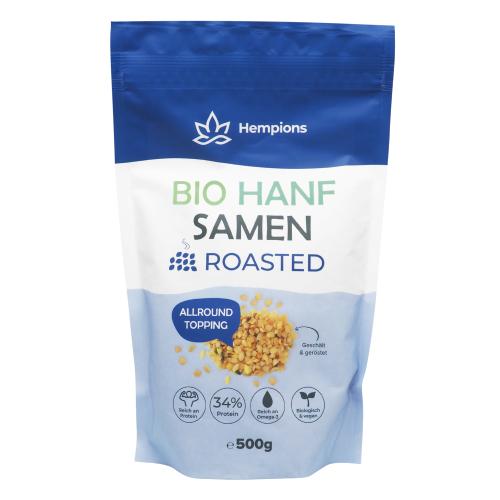 Graines de chanvre grillées Bio, Hempions, 500g*
