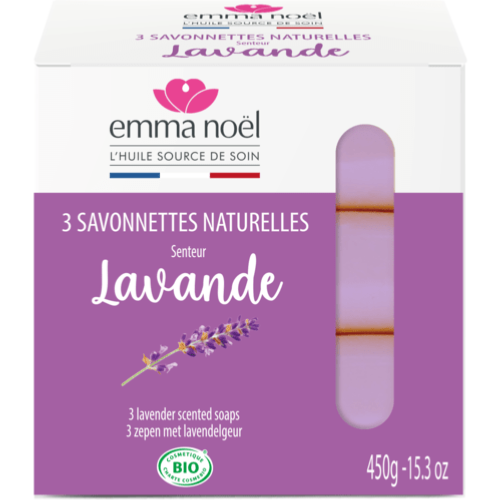 Savonnettes Lavande Bio, Emma Noël, 3x150g*