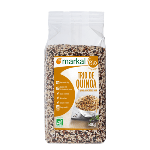 Trio quinoa blanc-rouge-noir, Markal, 500g*