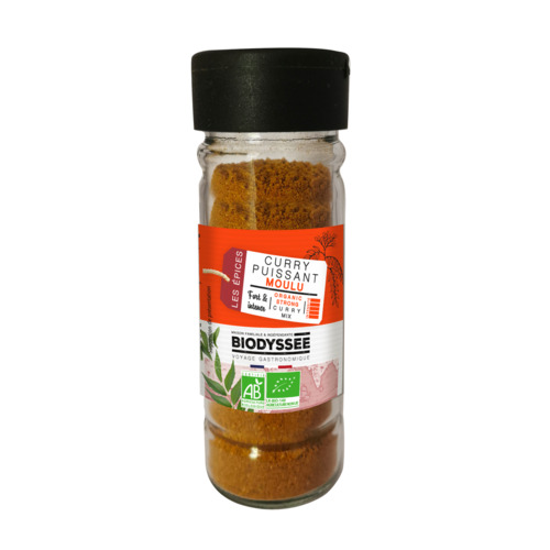 Curry puissant moulu, Biodyssée, 30g*