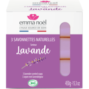 Savonnettes Lavande Bio, Emma Noël, 3x150g*