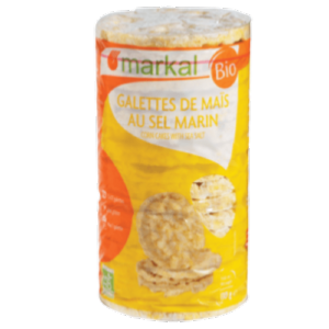 Galettes de maïs au sel marin sans gluten, Markal, 110g