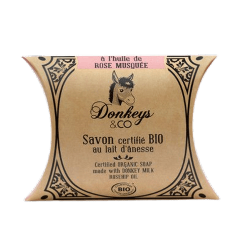 Savon au lait d'ânesse à lhulle de rose musquée, Donkeys&Co, 100g