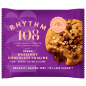 Cookie suisse vegan moelleux fourré praliné chocolat noisette, Rhythm 108, 50g