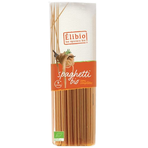 Spaghetti 1/2 complètes, Elibio, 500g