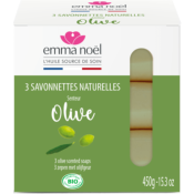 Savonnettes Olive Bio, Emma Noël, 3x150g*