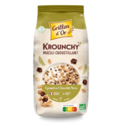 Krounchy à l'épeautre et au chocolat noir, Grillon d'Or, 500g*