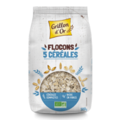 Flocons 5 céréales, Grillon d'Or, 500g*
