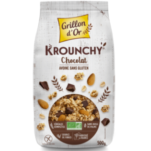 Krounchy chocolat avoine sans gluten, Grillon d'Or, 500g