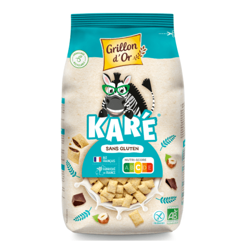 Karés fourrés choco-noisette sans gluten, Grillon d'Or, 375g*