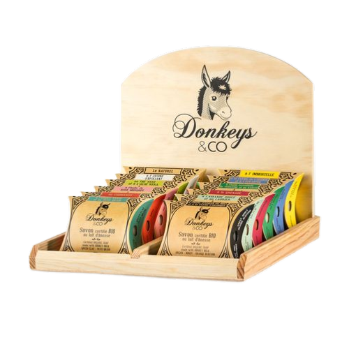 Présentoir en bois pour savons, Donkeys&Co, 27x28x24cm