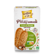 Biscuits petit-déjeuner au sarrasin et aux noisettes sans gluten, Grillon d'Or, 150g*