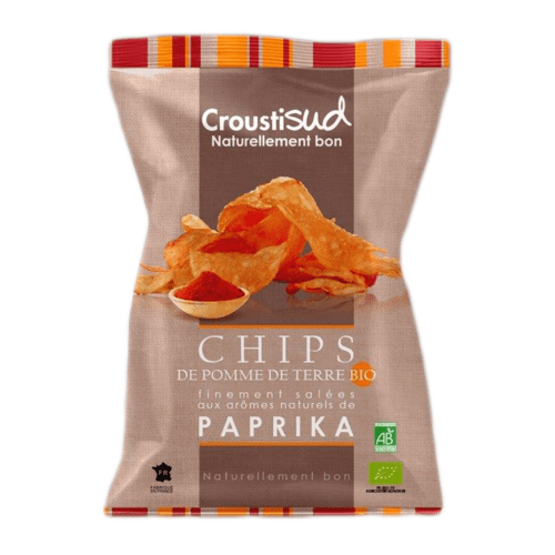 Chips de pommes de terre au paprika, Croustisud, 100g*