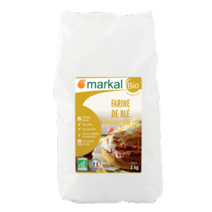 Farine de blé T150 intégrale, Markal, 1kg