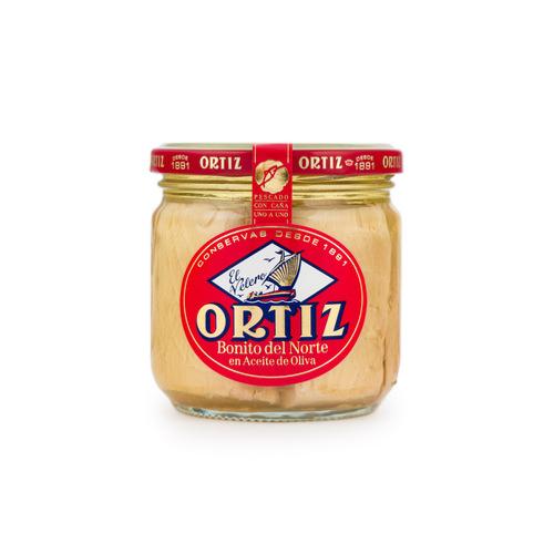 Thon Blanc Germon à l'huile d'olive - bocal verre, Ortiz, 270g*