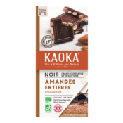 Chocolat noir 66% amandes, Kaoka, 180g*