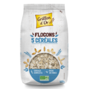 Flocons 5 céréales, Grillon d'Or, 500g