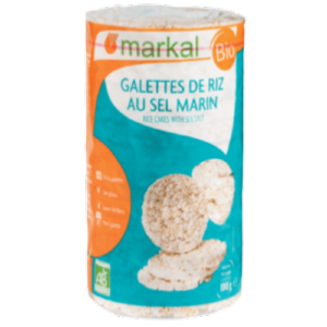 Galettes de riz au sel marin sans gluten, Markal, 100g