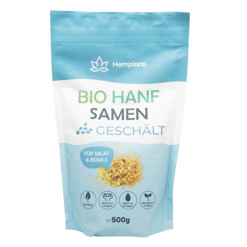 Graines de chanvre décortiquées Bio, Hempions, 500g*