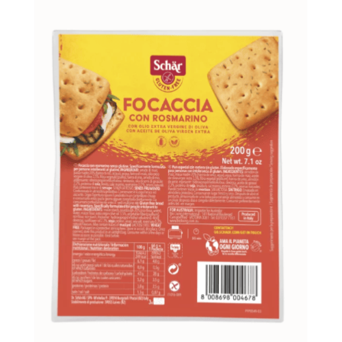 Focaccia avec romarin sans gluten, Schär, 200g