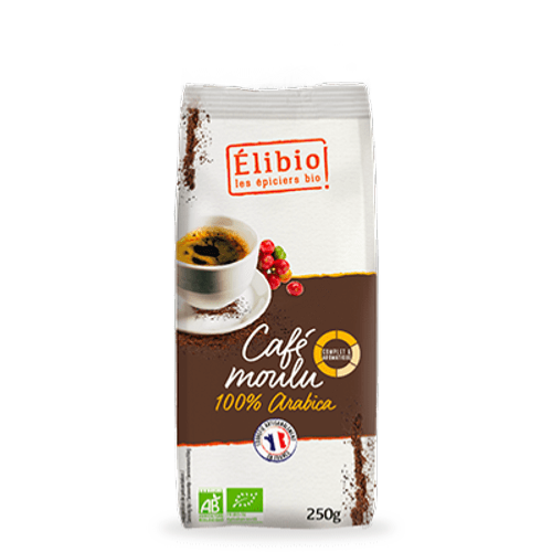 Café 100% arabica moulu, Elibio, 250g