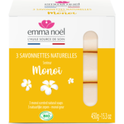 Savonnettes Monoï Cosmebio, Emma Noël, 3x150g*